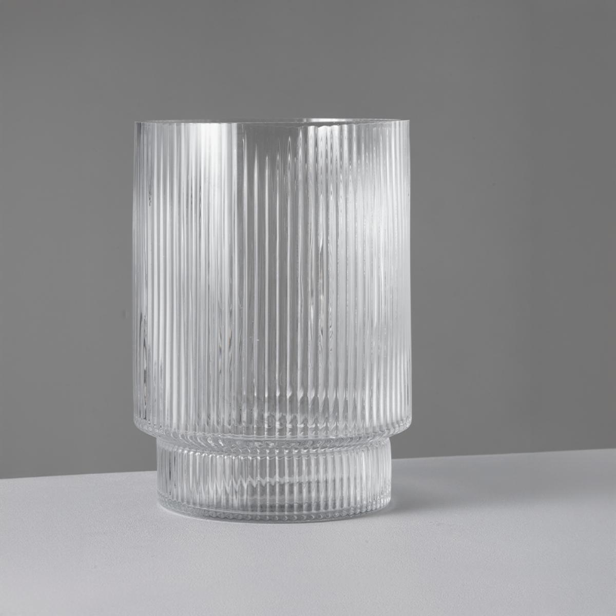 Flute Clear Glass Flower Vase, Small – image 2