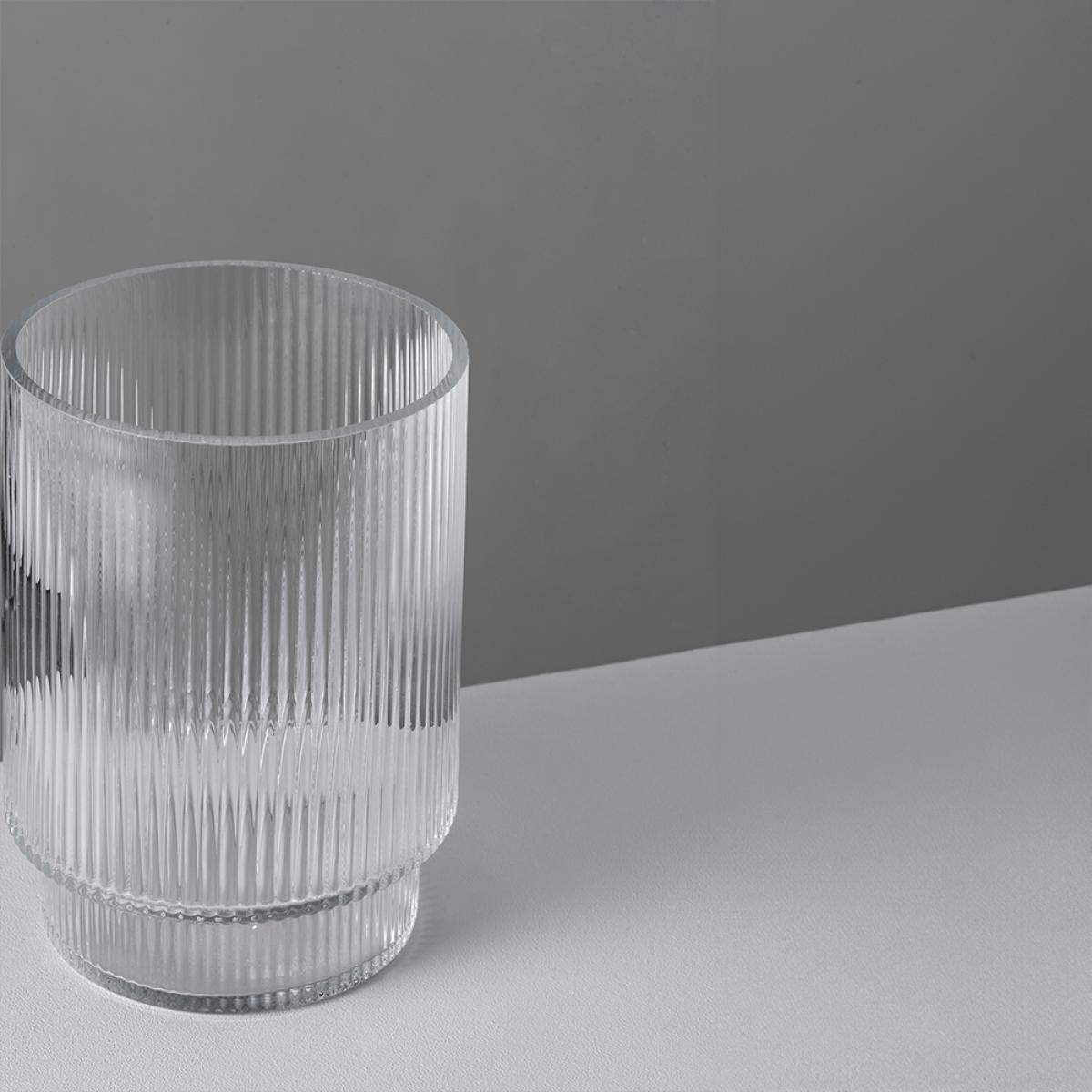 Flute Clear Glass Flower Vase, Small – image 3