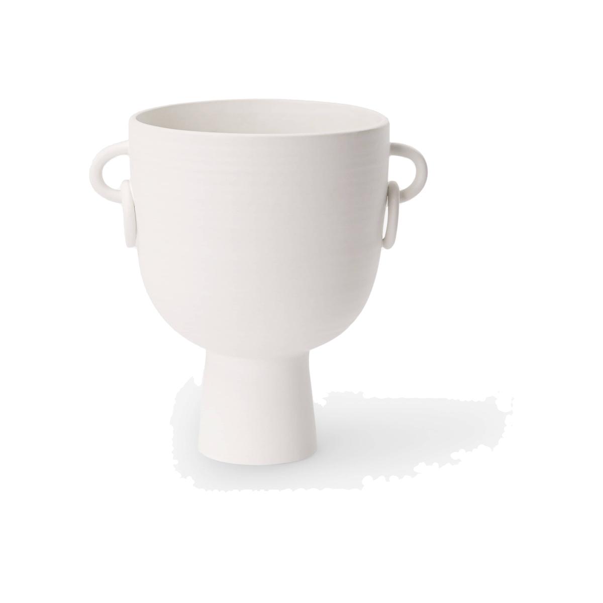 Branksome Ceramic Vase, White, S – image 1