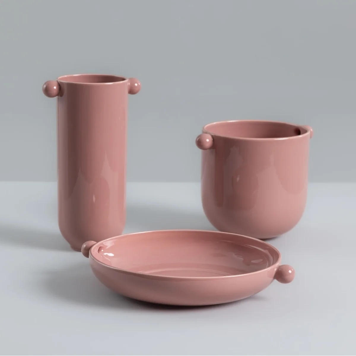 Orelha Bowl, Planter & Vase Set, Pink