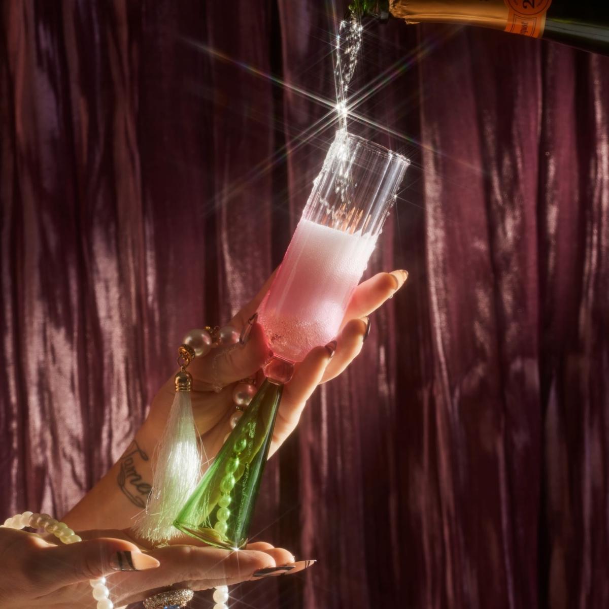 Pink / Purple Gatsby Champagne Flute - Set Of Six - Rose | Lodore – image 2