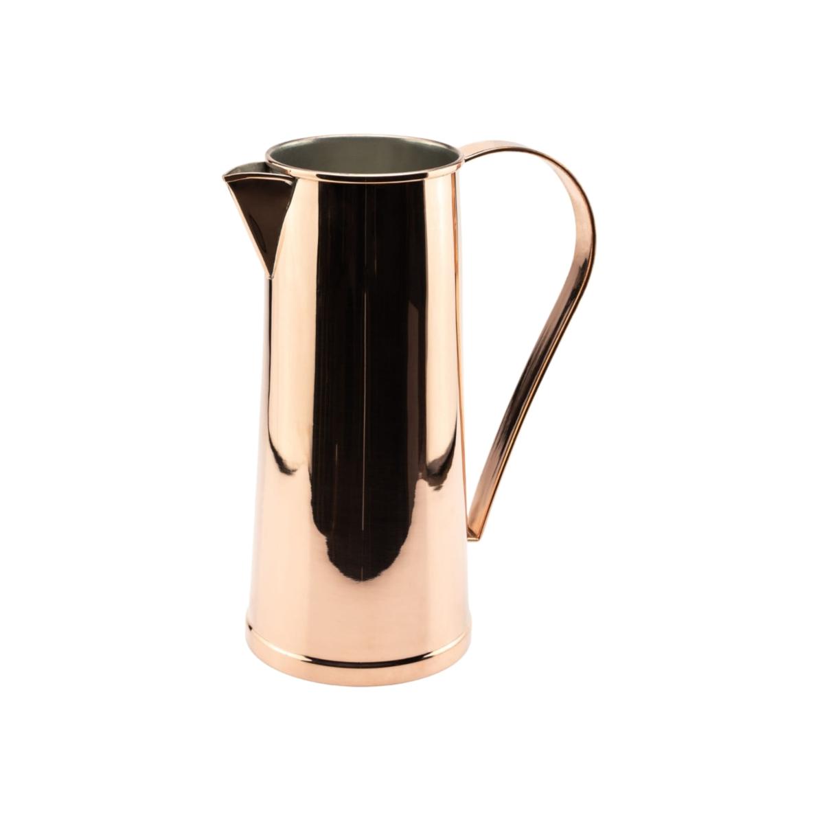 Brown Handcrafted Copper Water Pitcher | Anatoliacraft – image 1