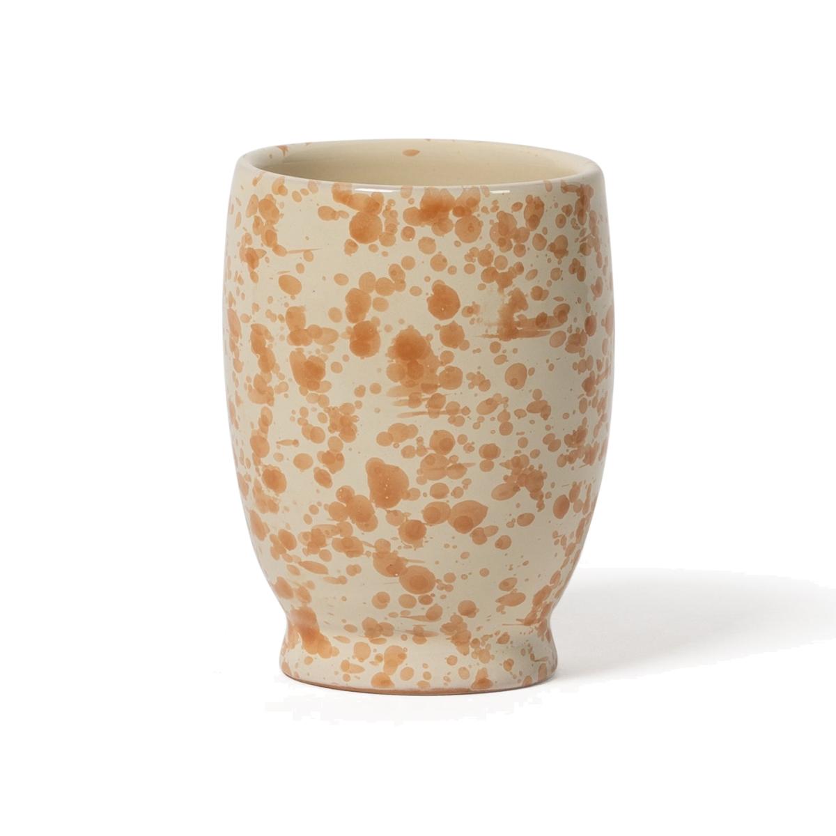 White / Yellow / Orange Splatter Bambino Vase - White, Yellow & Orange Sharland England