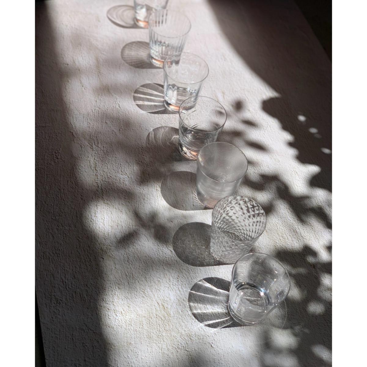 White Kirameki Old Fashioned Glass - Vertical Twelve Lines, Clear | Sghr Sugahara – image 3
