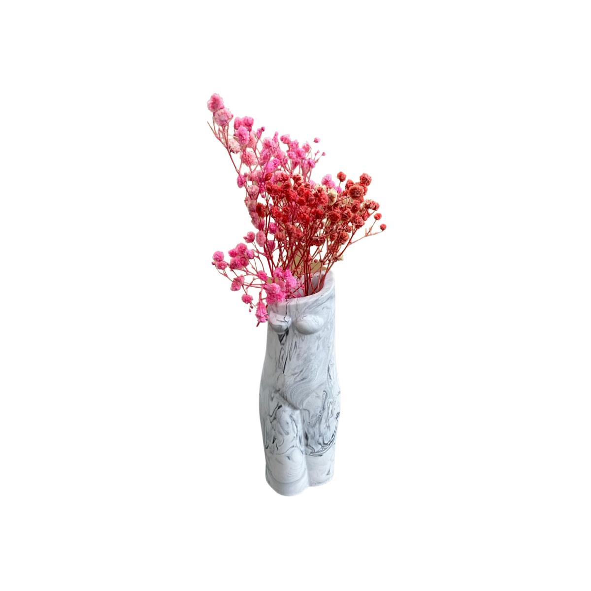 Lady Vase - White Marbled By Shax