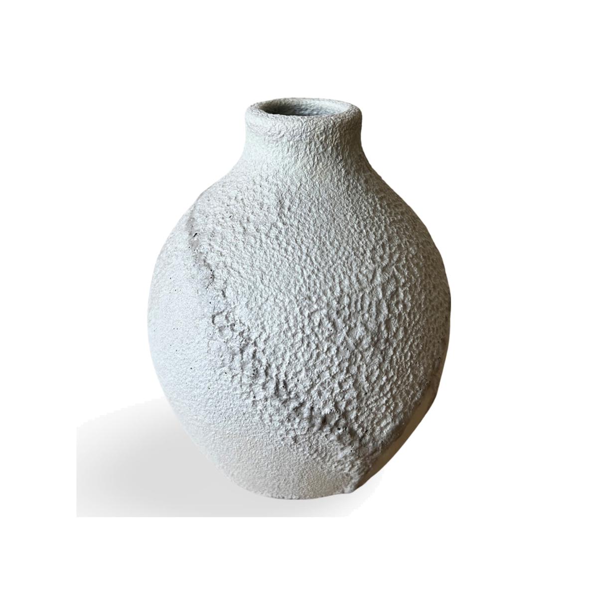 Grey Gray Ara Crater Vase Gina Desantis Ceramics