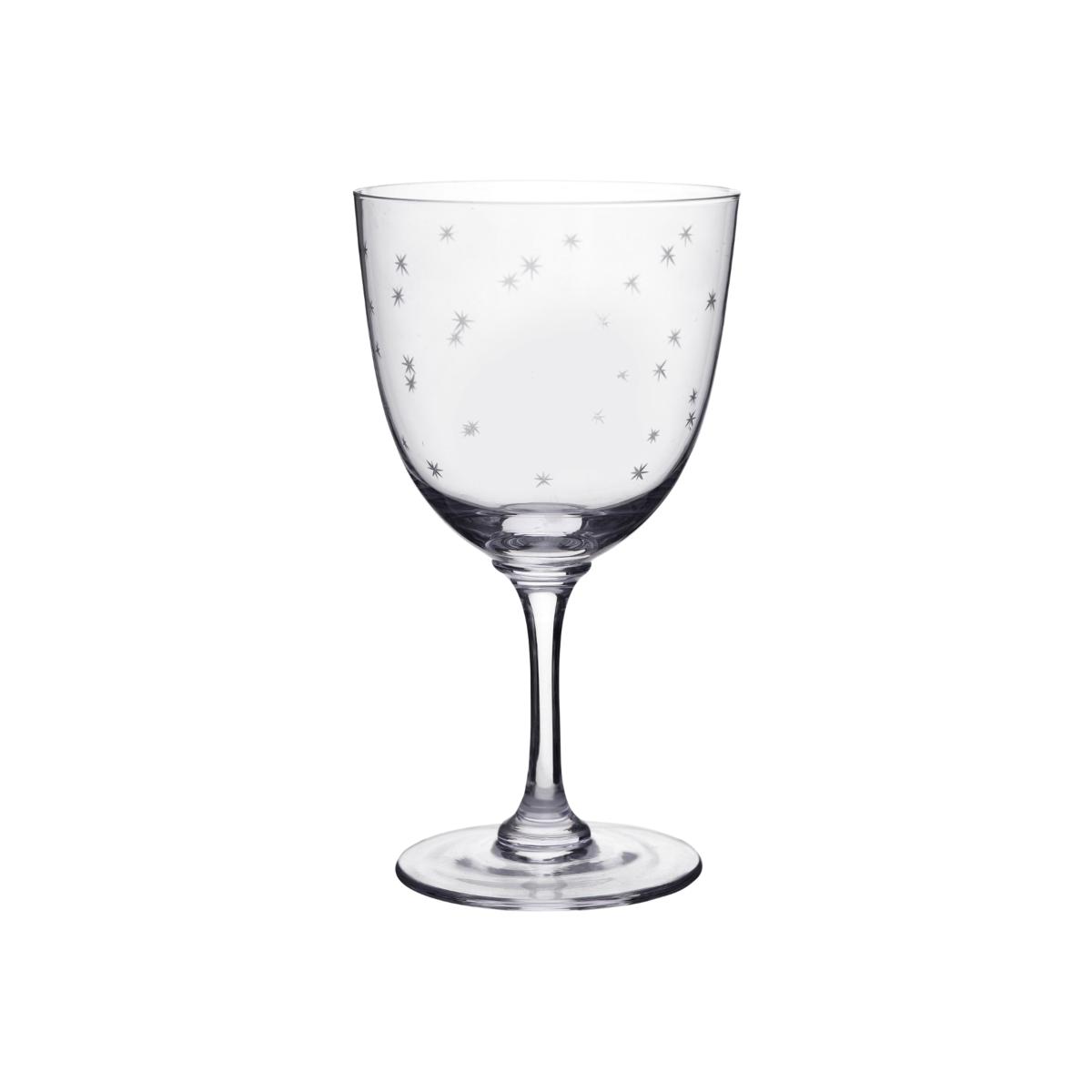 A Pair Of Crystal Wine Glasses With Stars Design | The Vintage List – image 1