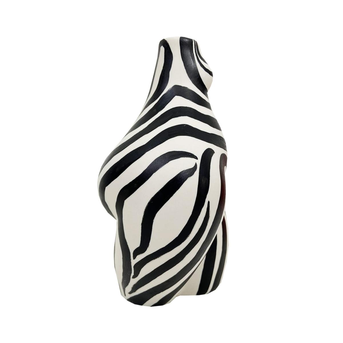 Black / White Zebra Stripe Womens Body Vase Quillattire – image 2