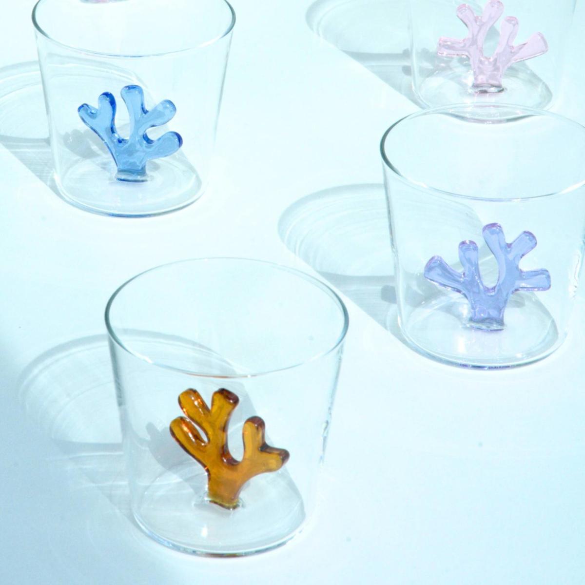 Pink / Purple A Set Of Four Borosilicate Glass Water Tumblers In Lilac | Sprezz – image 2
