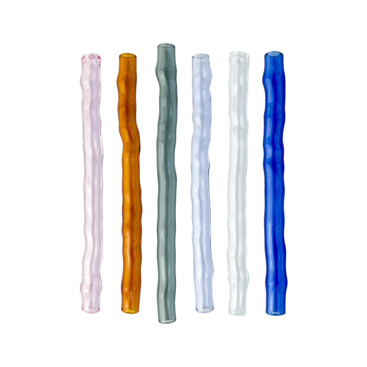 Grey / Green / Neutrals Wavy Cocktail Drinking Straw | Set Of Two | Cool Gray | Karen Kriegel – image 2