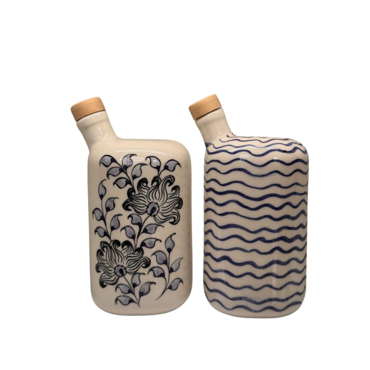 Blue / White Artisan Crafted Ceramic Flower Bottle And Vases | Black and Wild – image 3