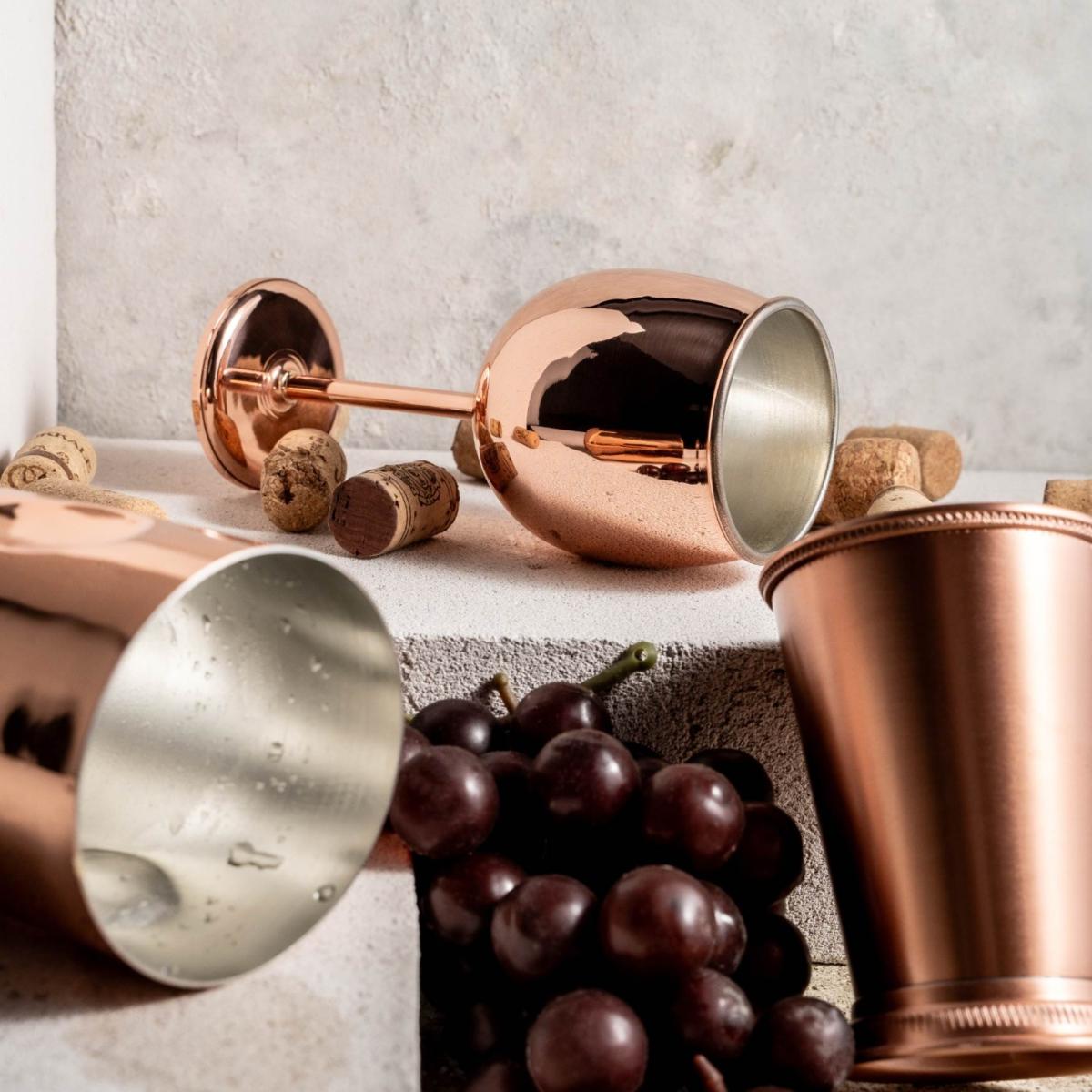 Brown Handcrafted Copper Wine Goblet | Anatoliacraft – image 3