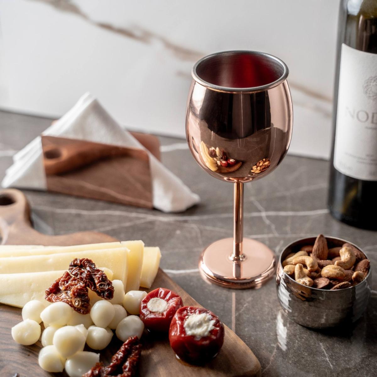 Brown Handcrafted Copper Wine Goblet | Anatoliacraft – image 4