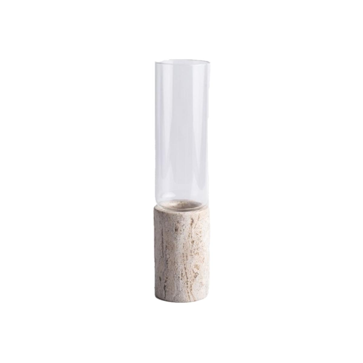 Neutrals Soliflor Travertine Marble Vase - Small And Jacob – image 1