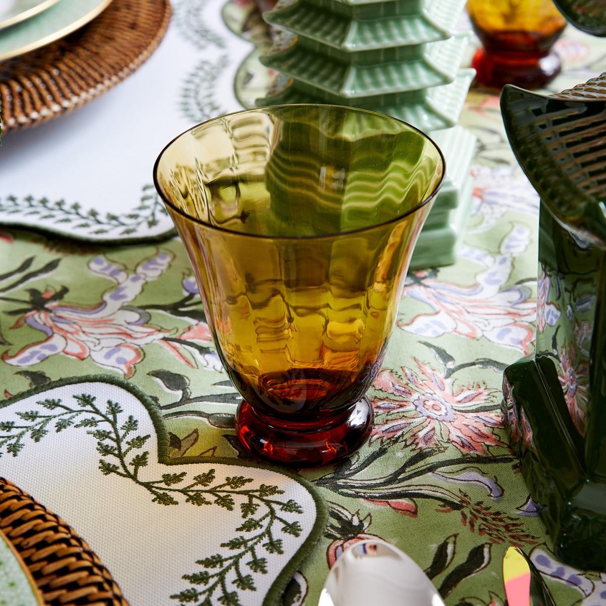 Yellow / Orange Classic Amber Glass - Set Of Six | Casabyjj – image 2