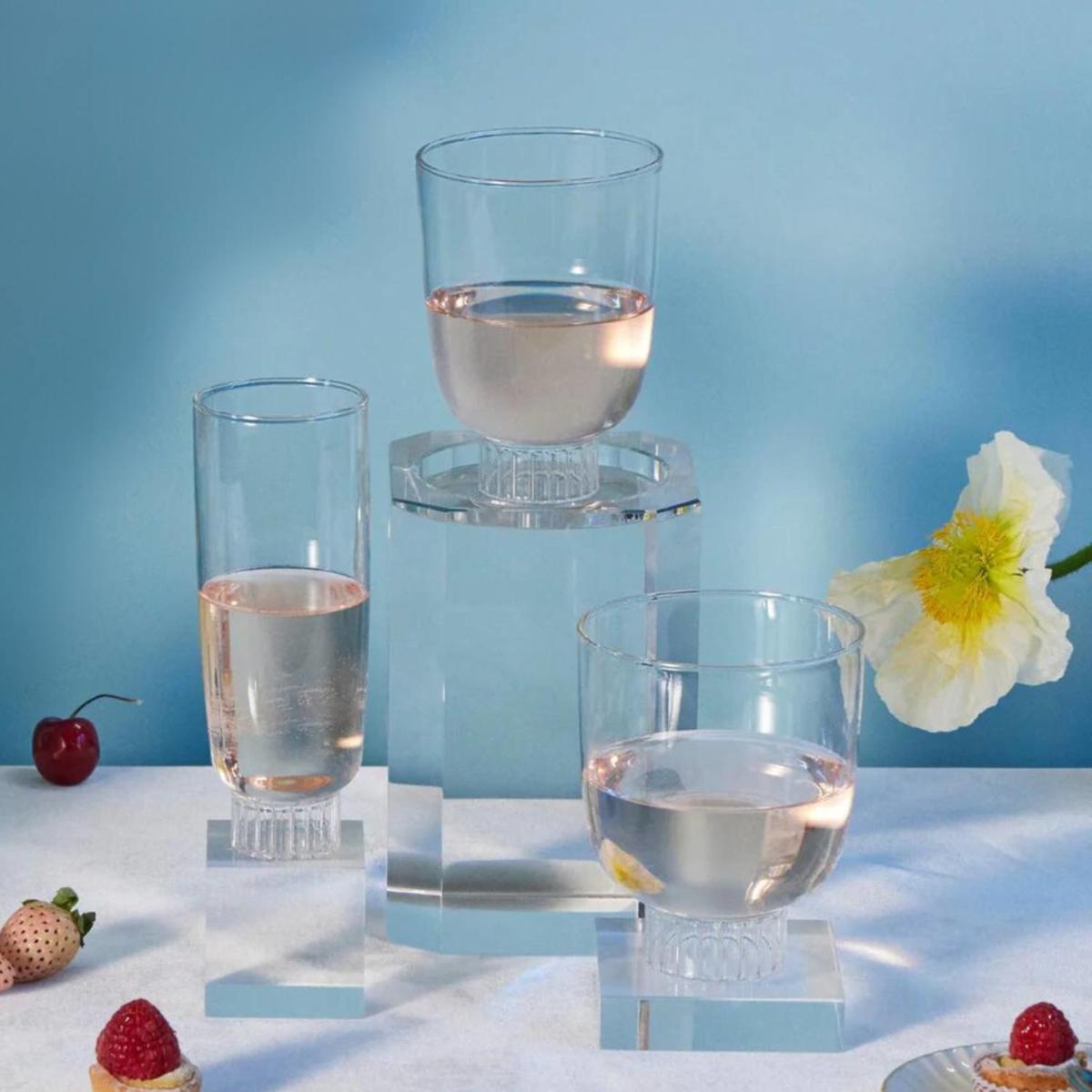 Neutrals / White Stemless Champagne Flutes - Set Of Four - Clear | Sprezz – image 3