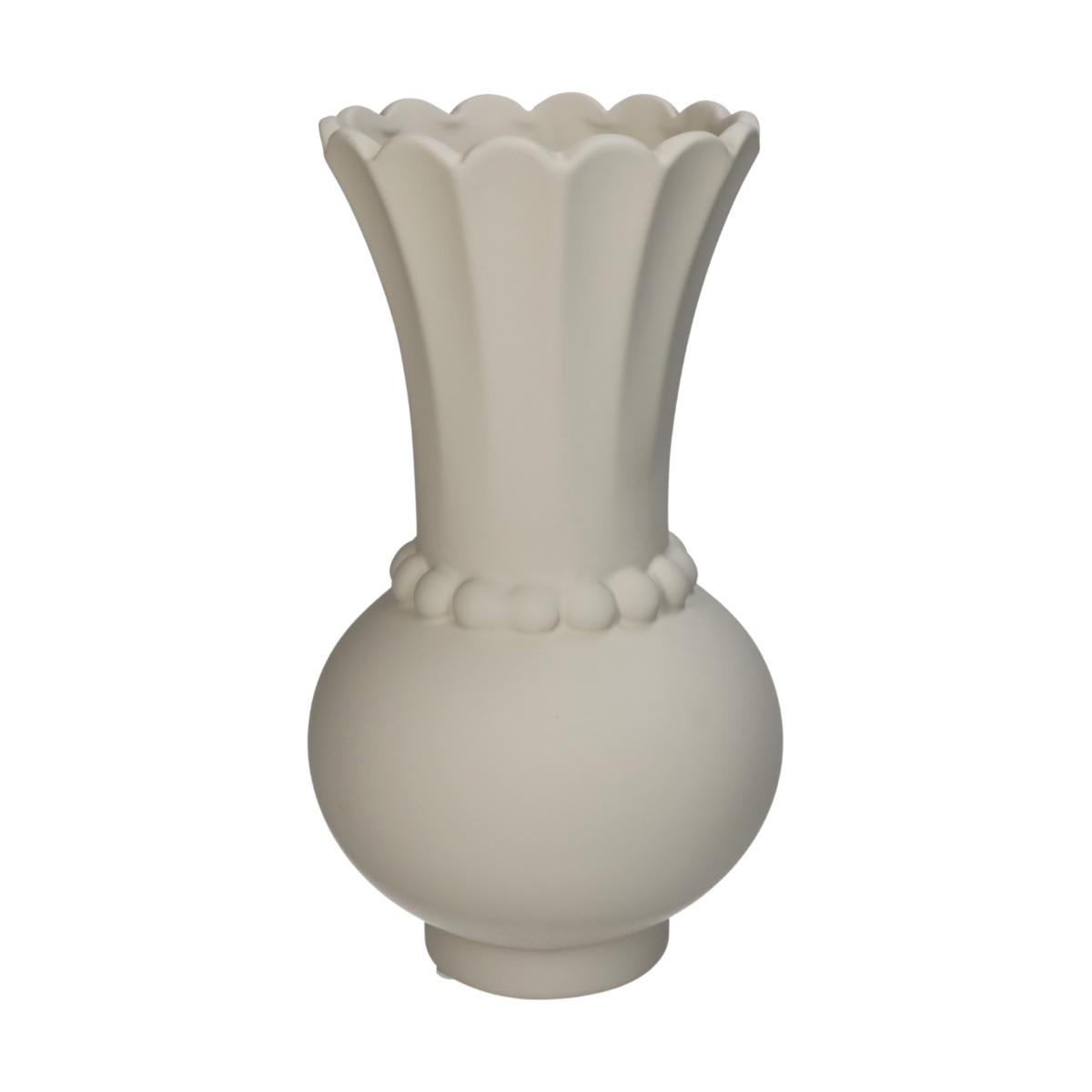 White Timeless Ivory Vase With Bobbin Accent | Casabyjj – image 3