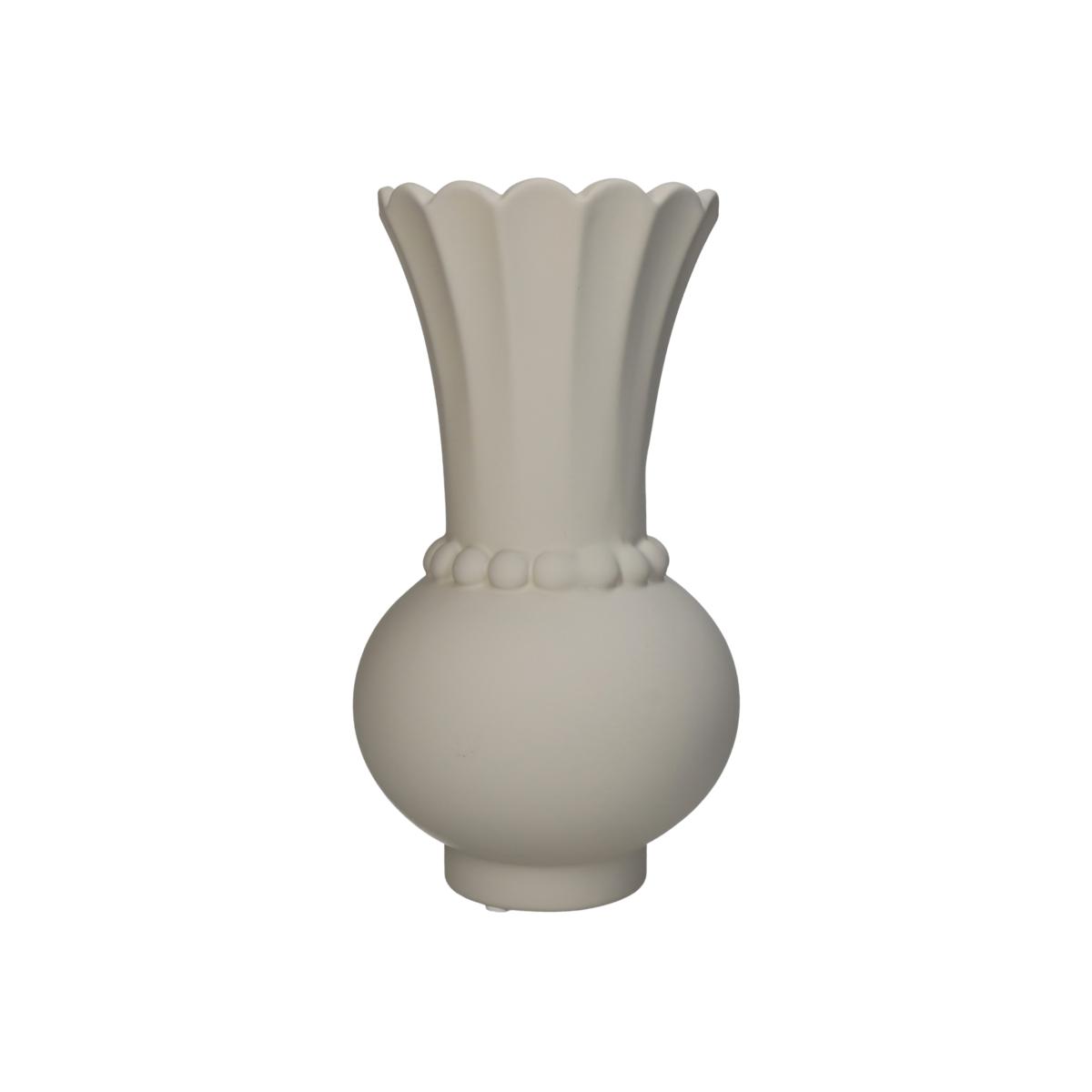 White Timeless Ivory Vase With Bobbin Accent | Casabyjj – image 1