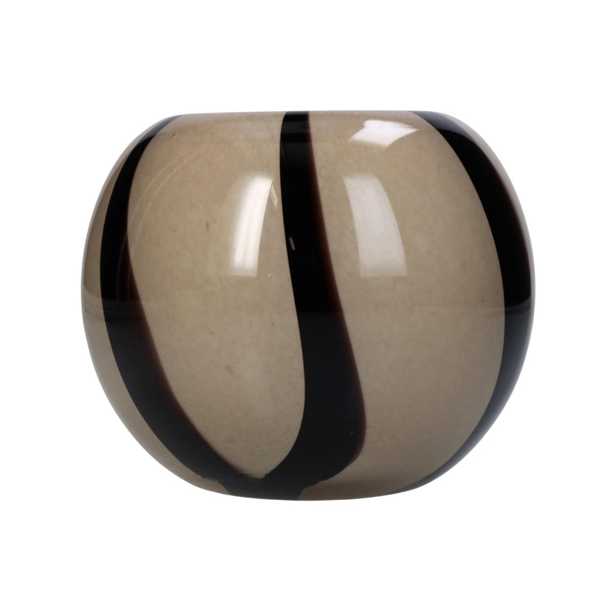 Pink / Purple Rounded Striped Two Toned Brown Vase | Casabyjj – image 2
