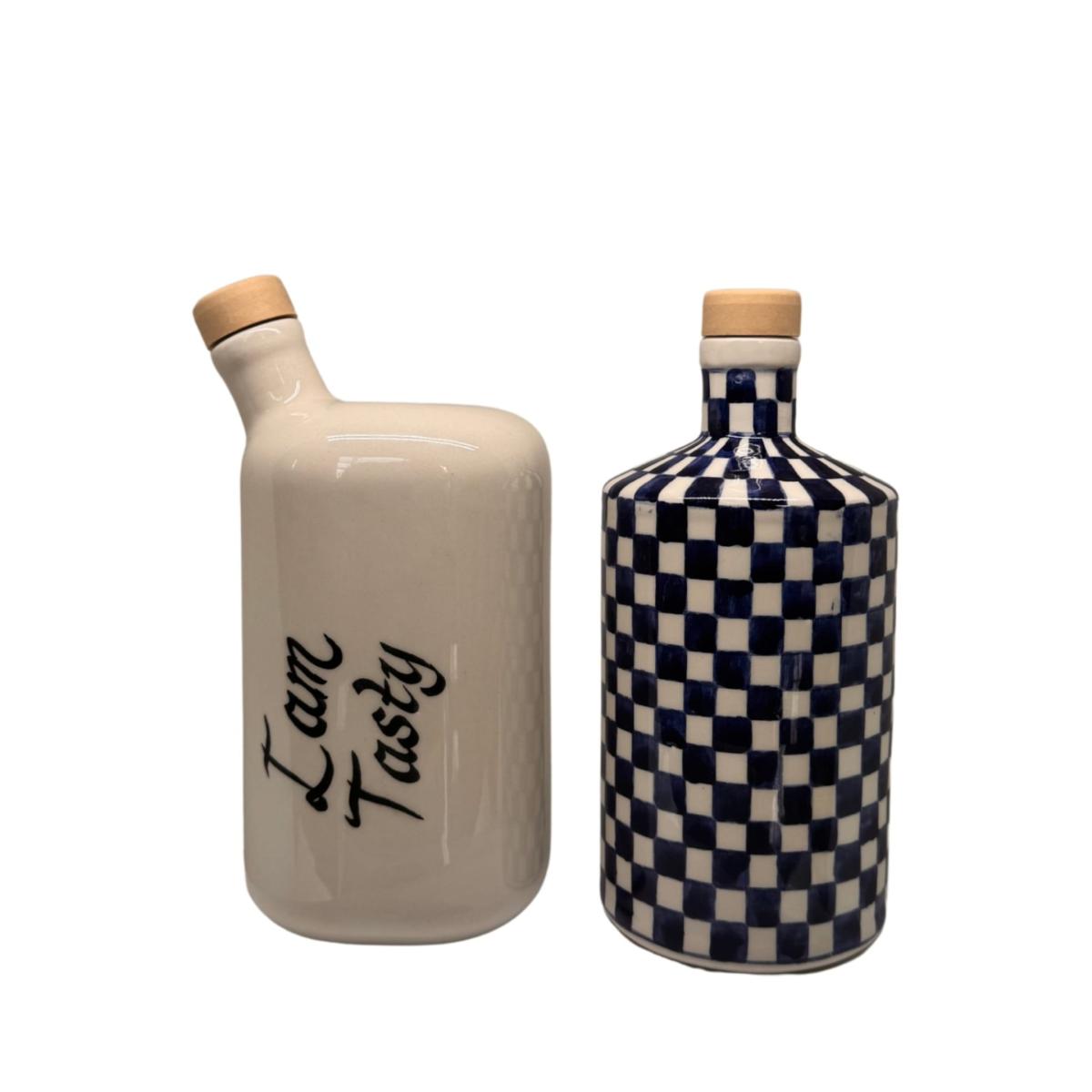 Black / White Artisan Crafted Ceramic I'm Tasty Bottle And Vase Black and Wild – image 3