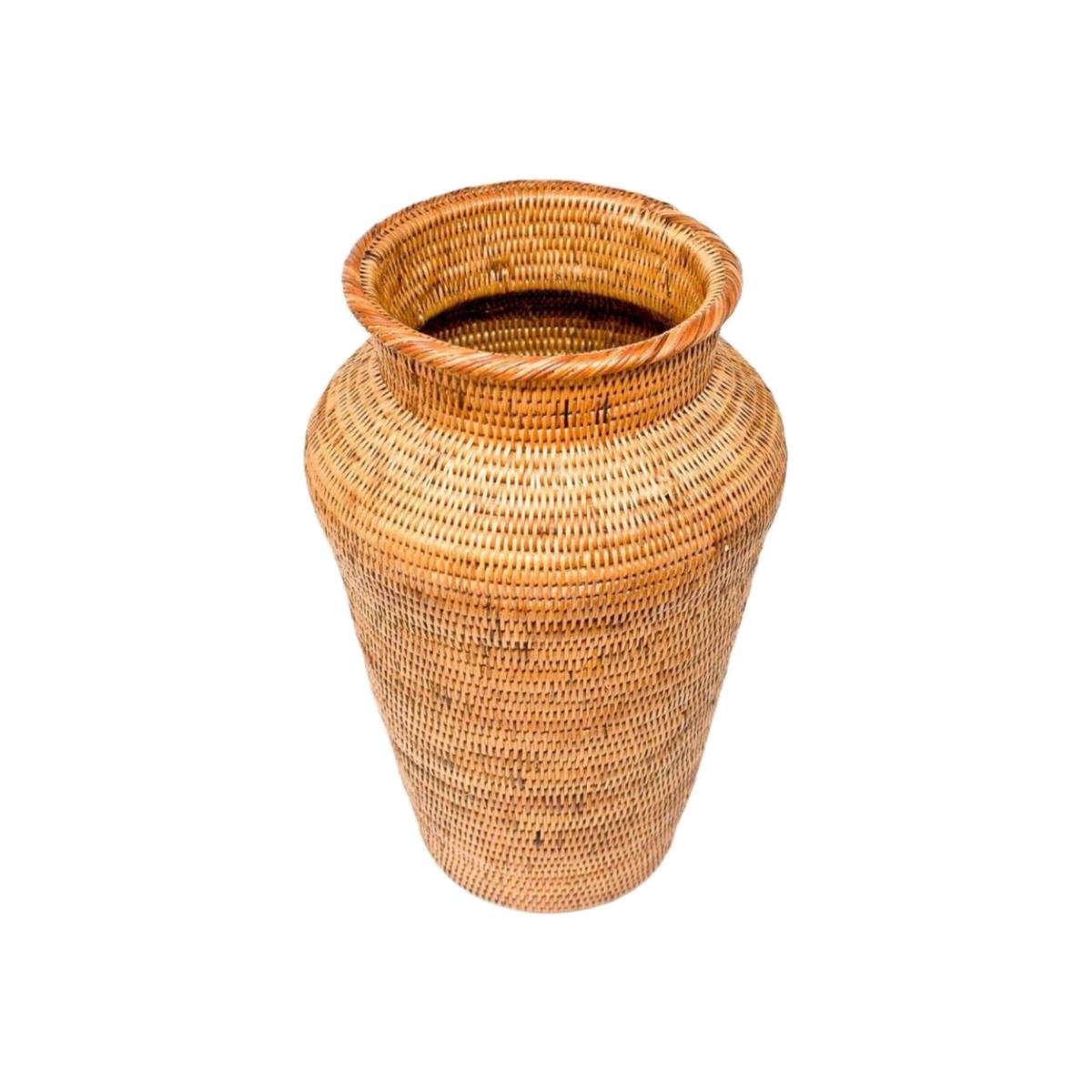 Neutrals Honey Rattan Decor Vase Poppy + Sage
