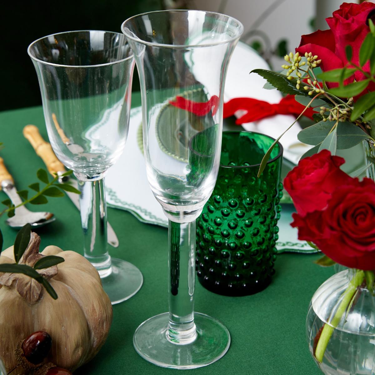 White Vintage Long Stemmed Wine Glass - Luxury Glassware Set Of Six | Casabyjj – image 4