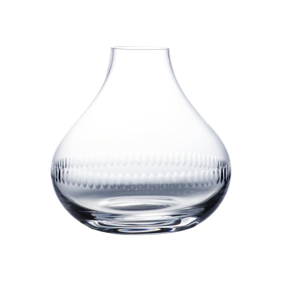 A Hand-Engraved Crystal Vase With Spears Design The Vintage List
