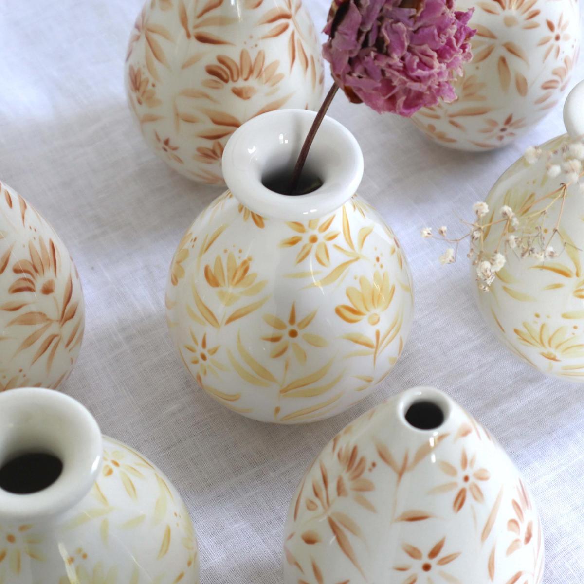 Yellow / Orange / White 'Sunburst' Flowers Bud Vase - Yellow Rosanna Corfe – image 4