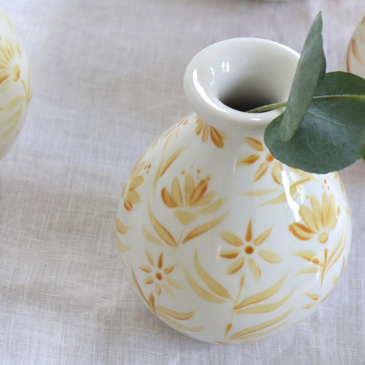 Yellow / Orange / White 'Sunburst' Flowers Bud Vase - Yellow Rosanna Corfe – image 5