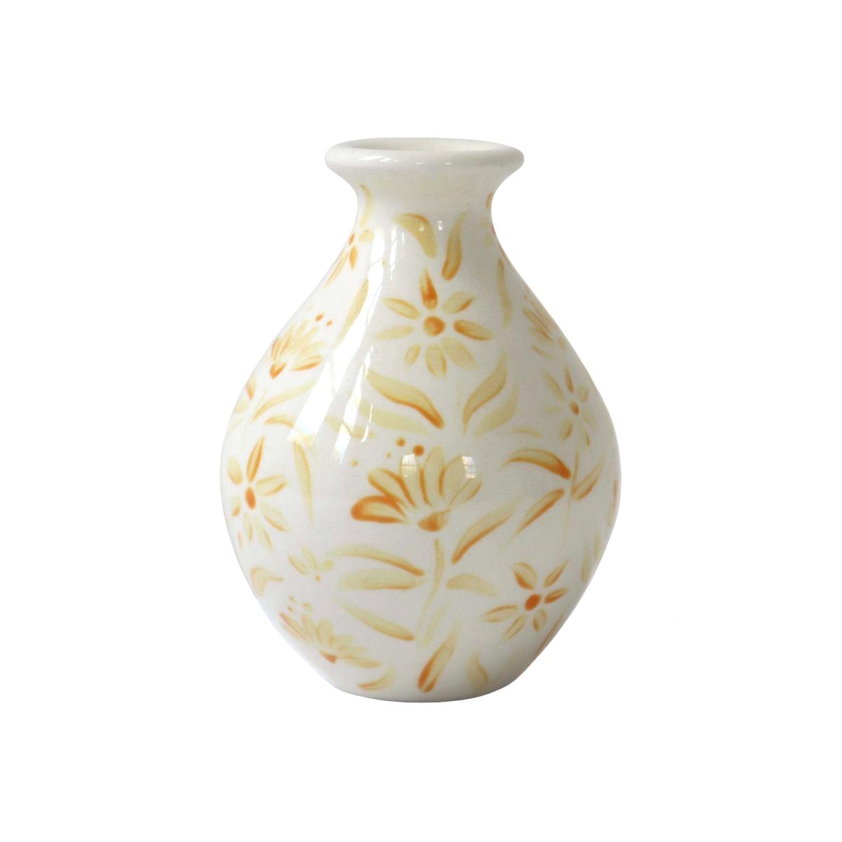 Yellow / Orange / White 'Sunburst' Flowers Bud Vase - Yellow Rosanna Corfe – image 1