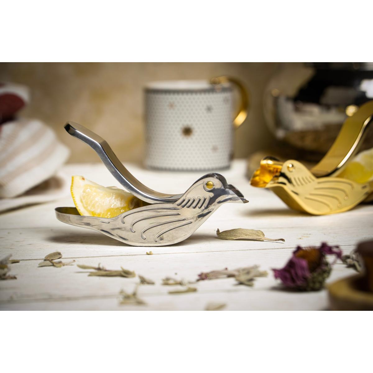 Silver Stainless Steel Bird Lemon Slice Squeezer - Fruit Slice Juicer | Anatoliacraft – image 2