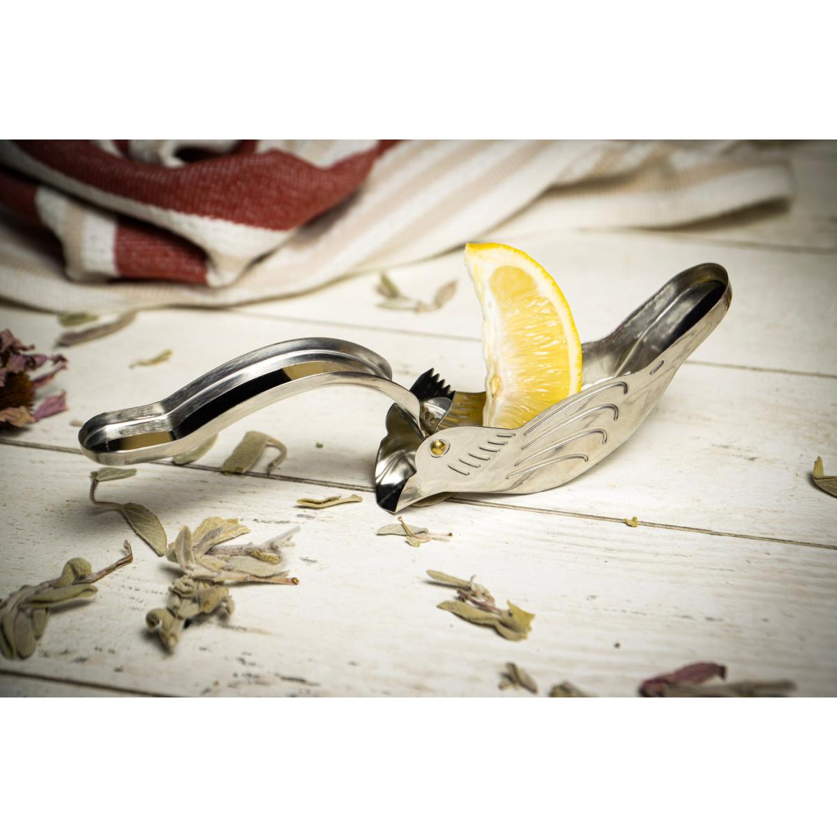 Silver Stainless Steel Bird Lemon Slice Squeezer - Fruit Slice Juicer | Anatoliacraft – image 3