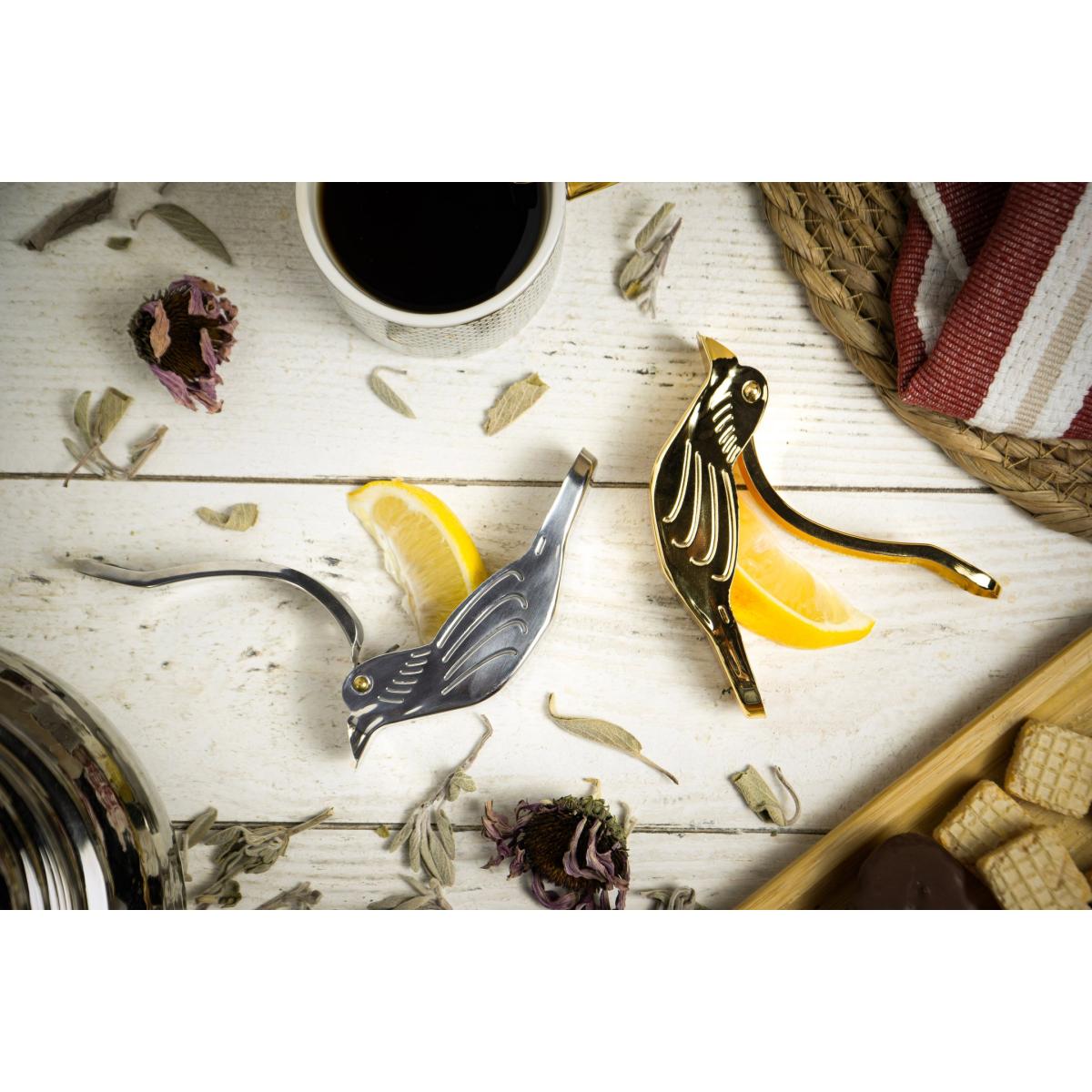 Silver Stainless Steel Bird Lemon Slice Squeezer - Fruit Slice Juicer | Anatoliacraft – image 4