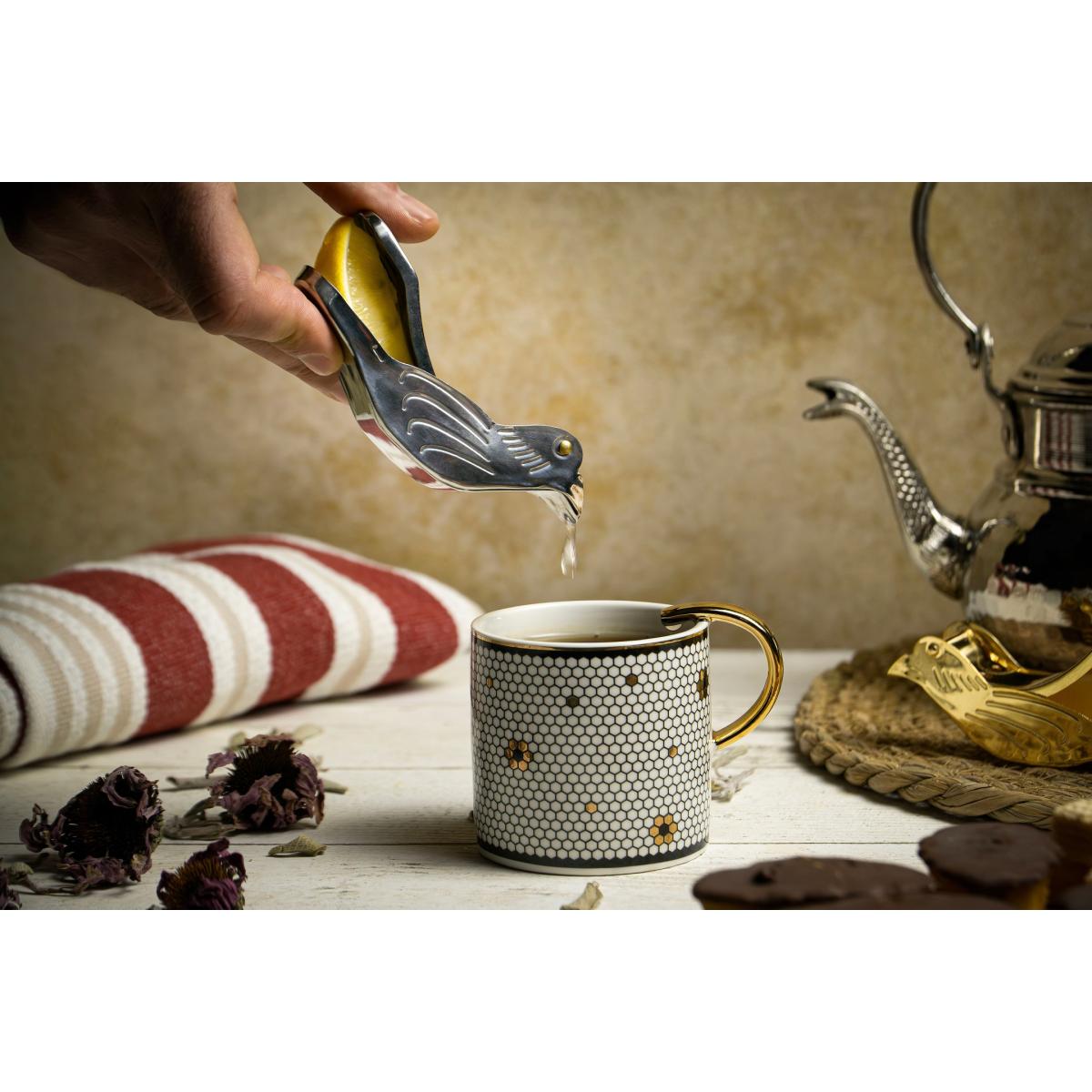 Silver Stainless Steel Bird Lemon Slice Squeezer - Fruit Slice Juicer | Anatoliacraft – image 5