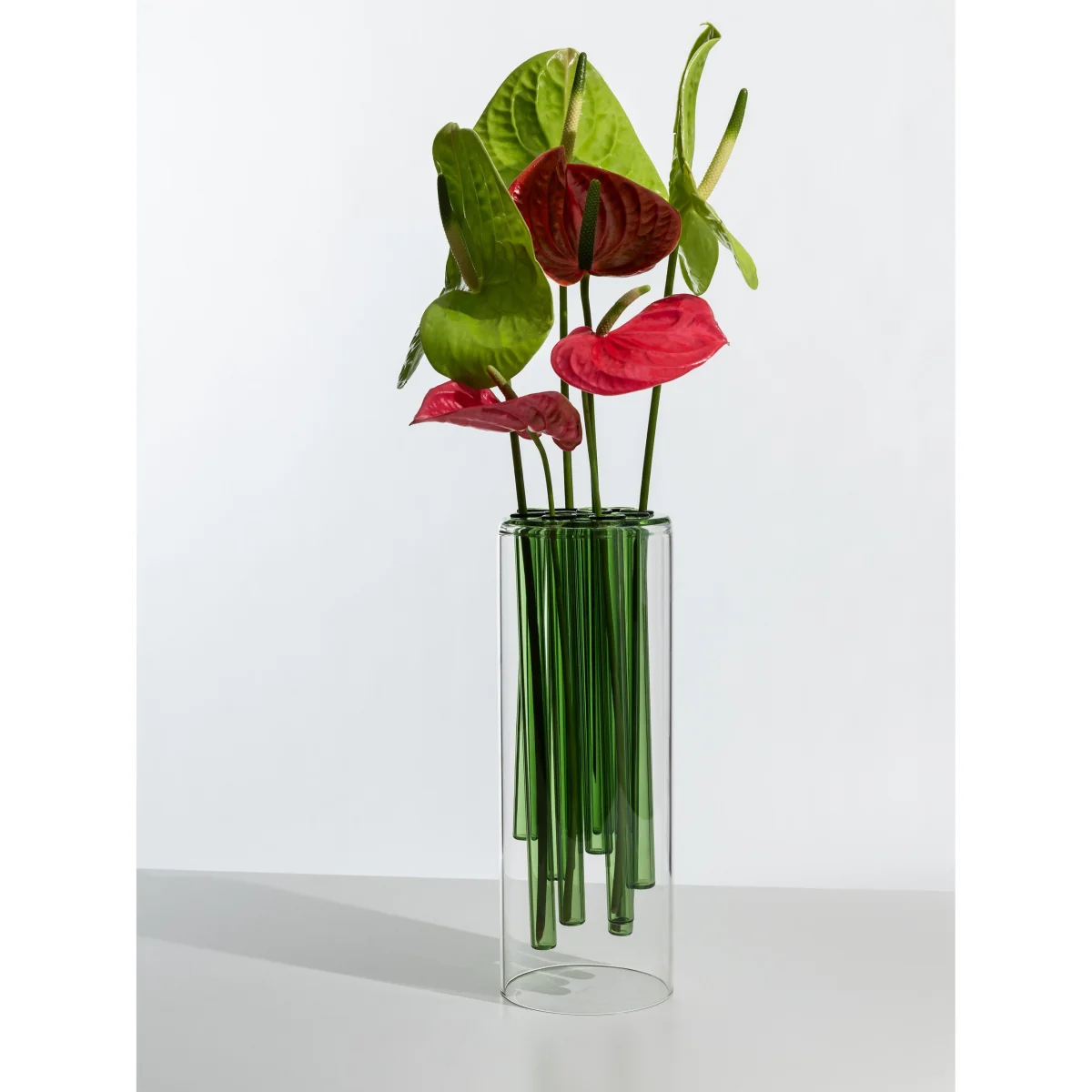 Handmade Borosilicate Vase Jelly, H 30 cm – image 2