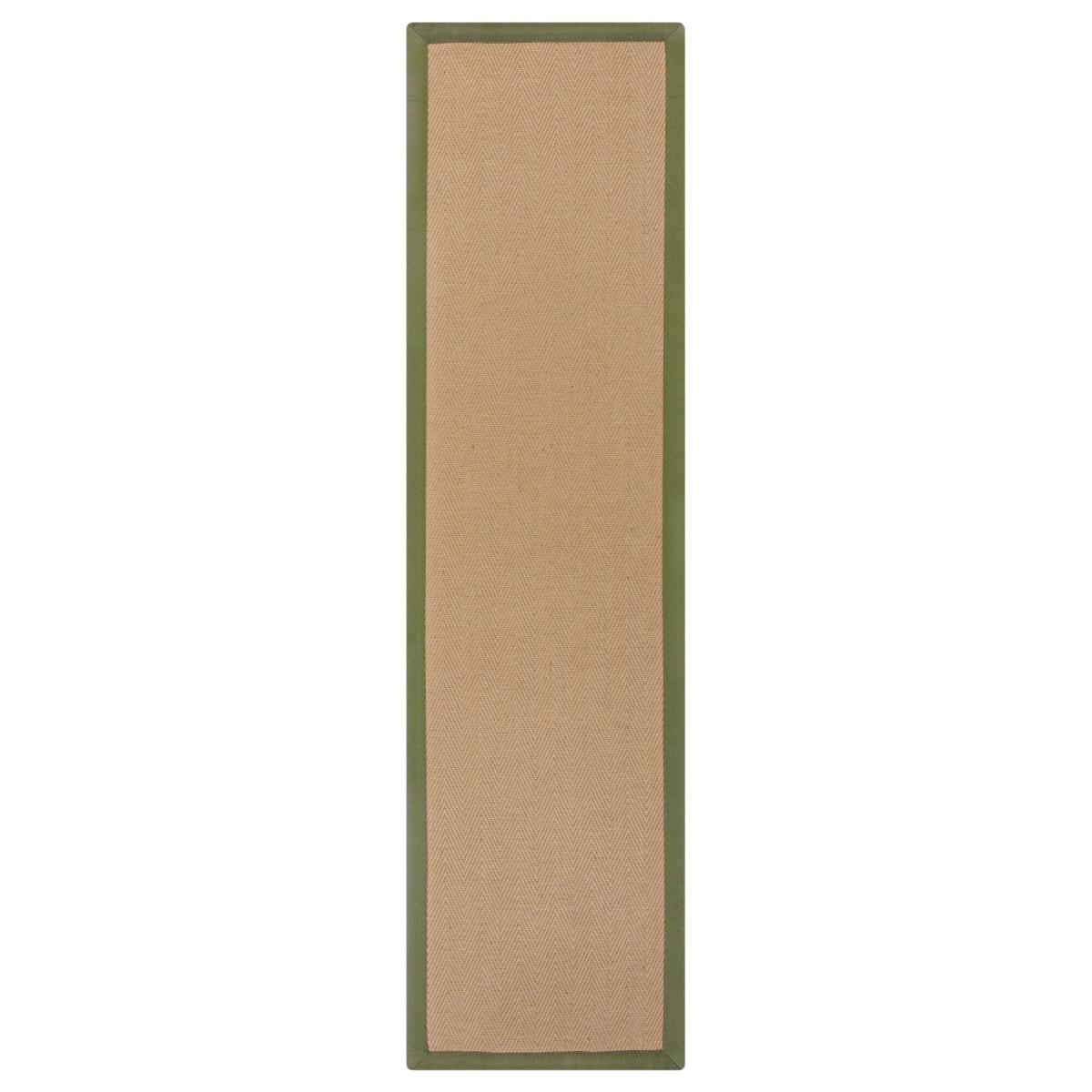 Herringbone Jute Border Stair Runner Herringbone Border Green – image 5