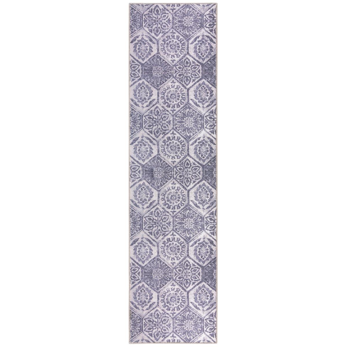 PractiRug Celeste Tile Washable Runner Blue – image 2