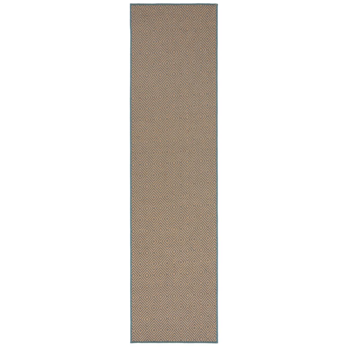 Diamond Jute Border Stair Runner Pacific Blue – image 5
