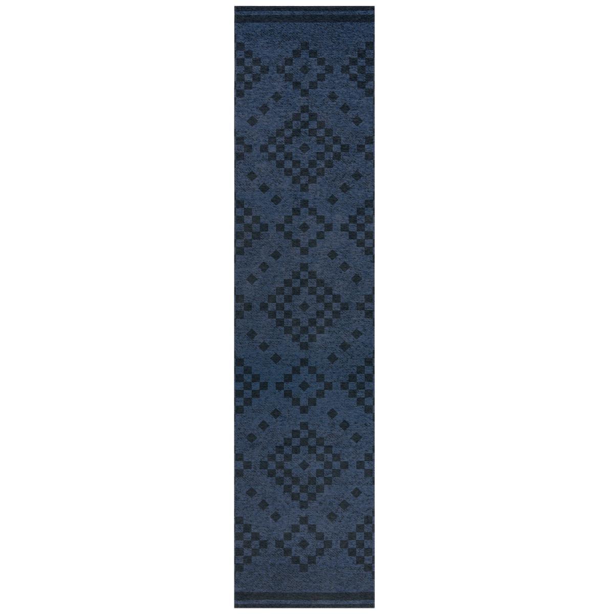 Match Eve Trellis Washable Runner Navy – image 2