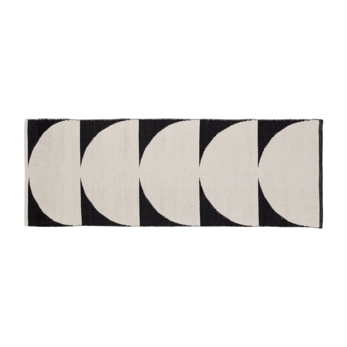 Habitat Half Moons Reversible Runner- 70x200cm - Black/White