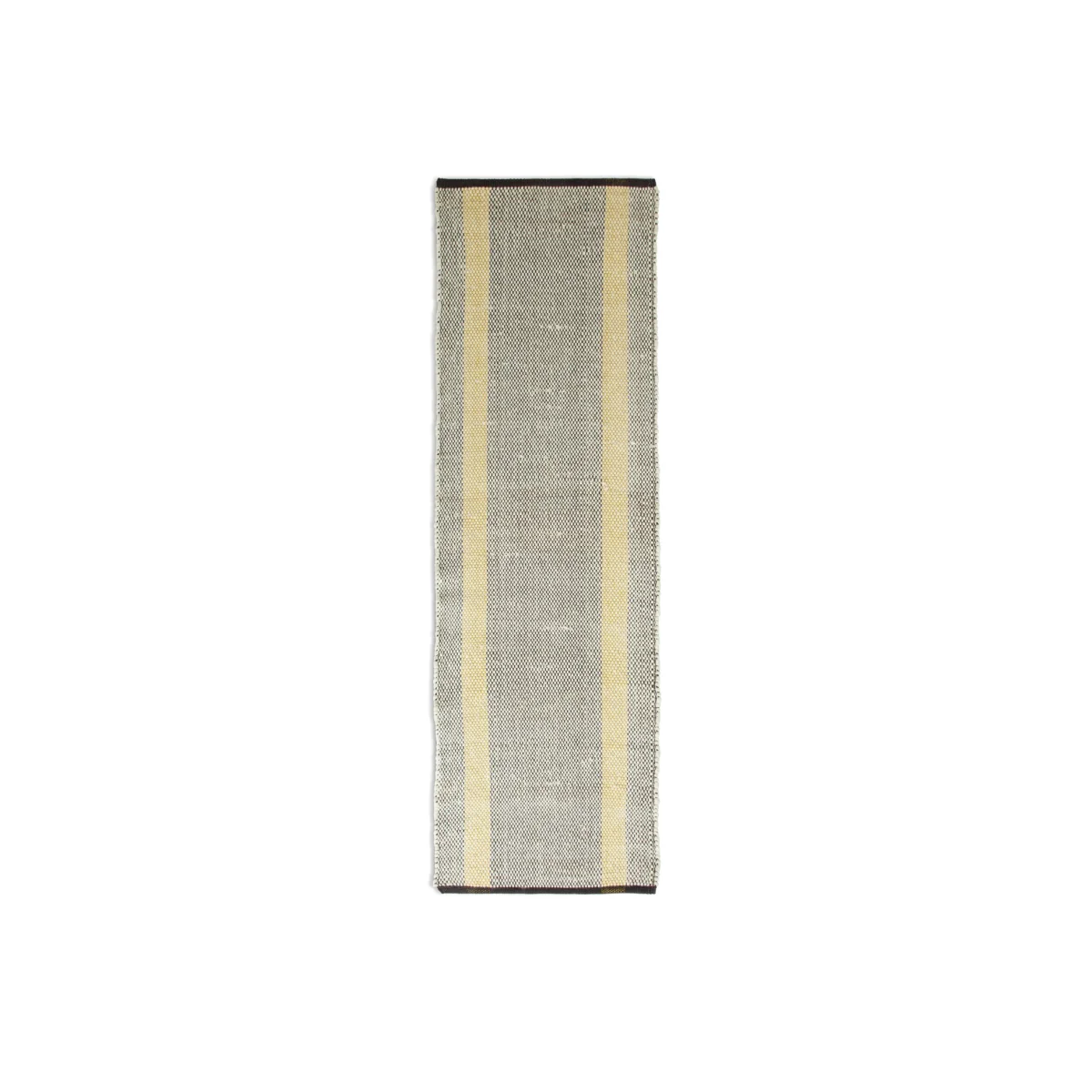 Habitat Striped Flatweave Wool Runner - Grey - 75x250cm