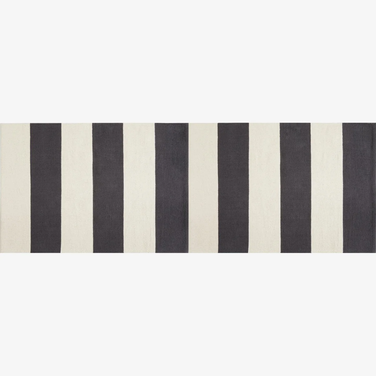 Habitat Raya Woven Cotton Runner- 65x200cm - Black and White
