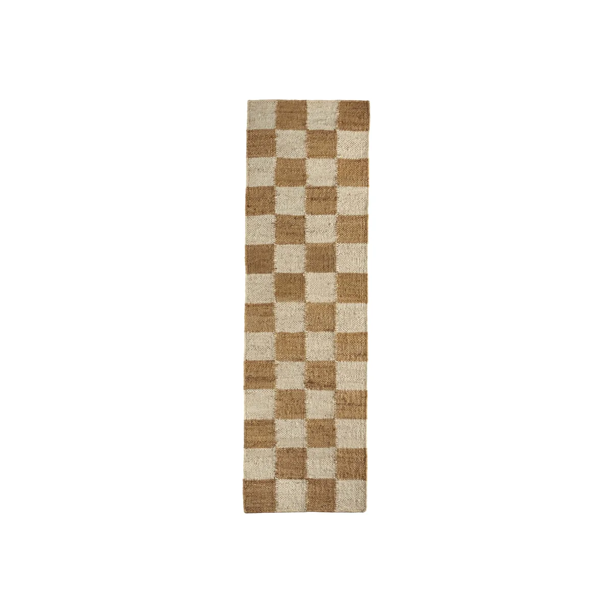 Checkerboard Jute Natural Runner