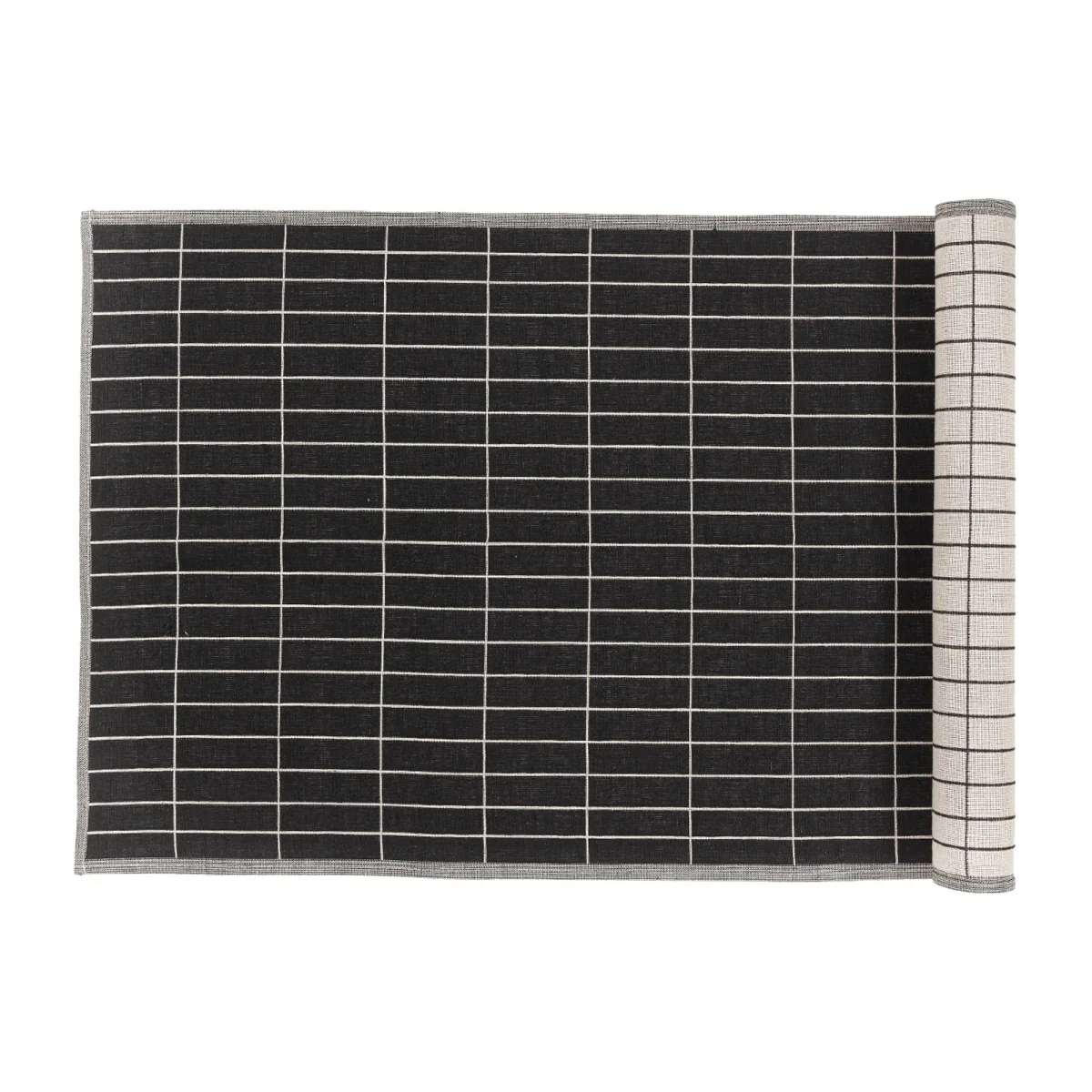 Marimekko Pieni Tiiliskivi runner 47x150 cm charcoal-beige – image 2