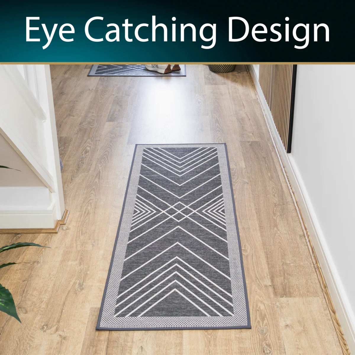 JVLExpression Machine Washable Entrance Runner - Grey – image 8