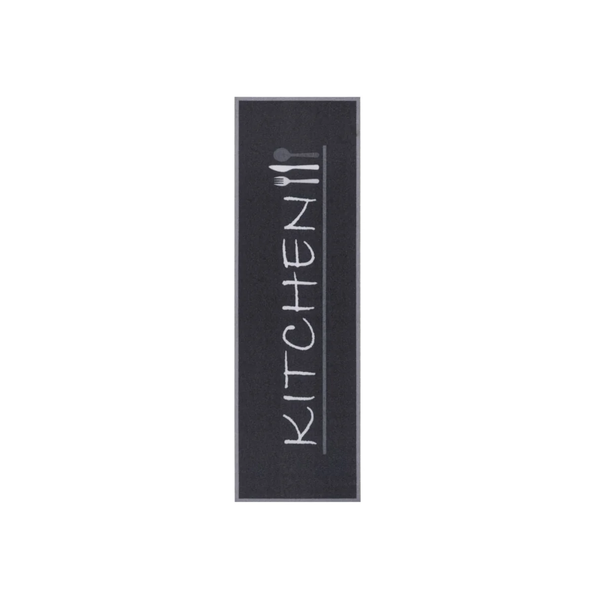 Hanse Home Cook Clean Cutlery Polyester Kitchen Runner Rug Black - Black – image 1