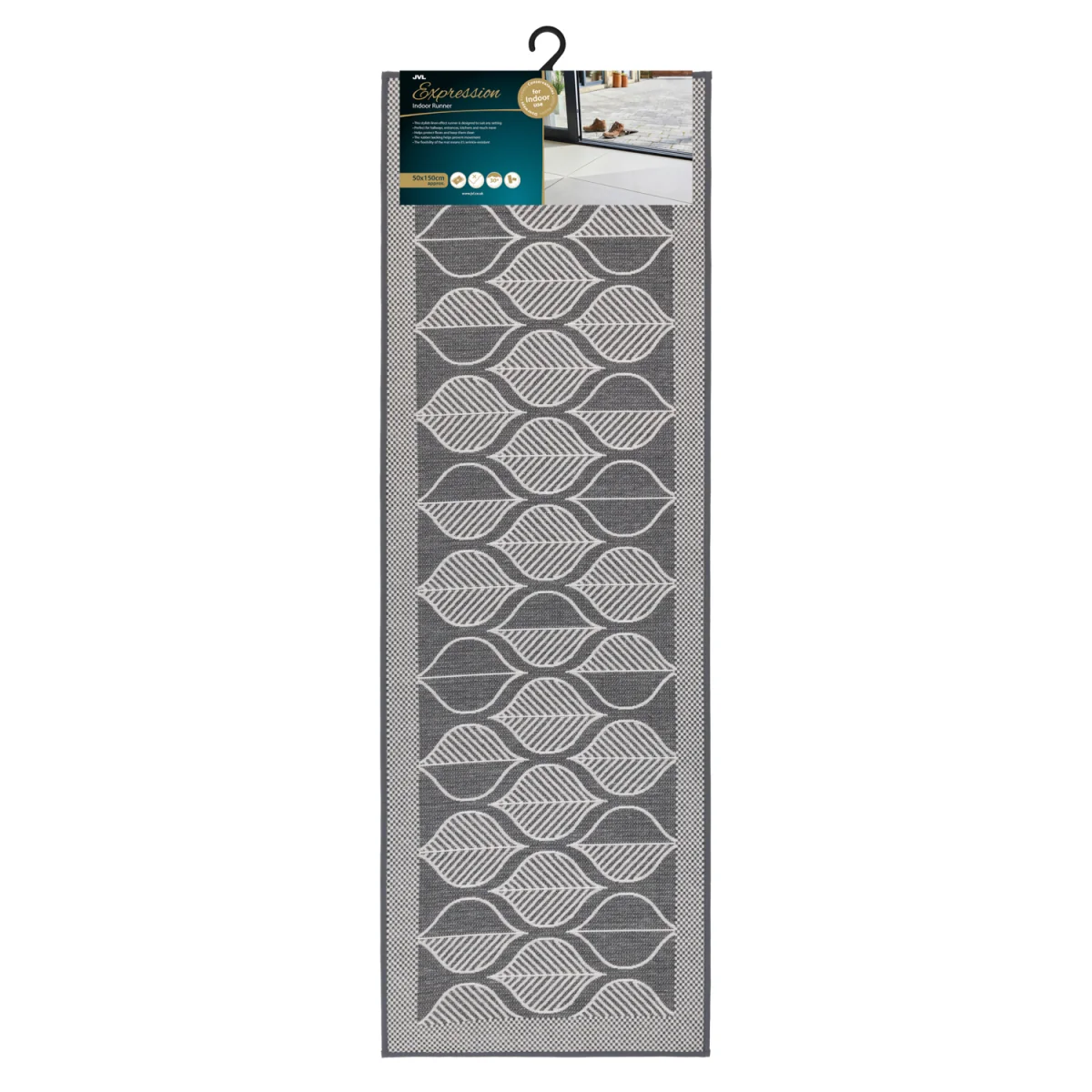 JVL Expression Machine Washable Entrance Runner - Grey – image 2