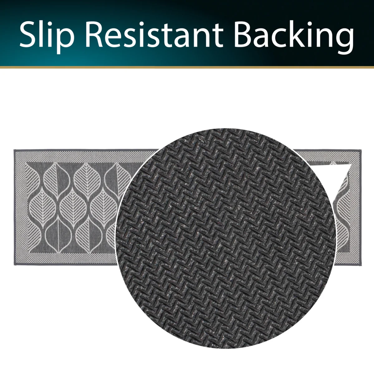 JVL Expression Machine Washable Entrance Runner - Grey – image 4
