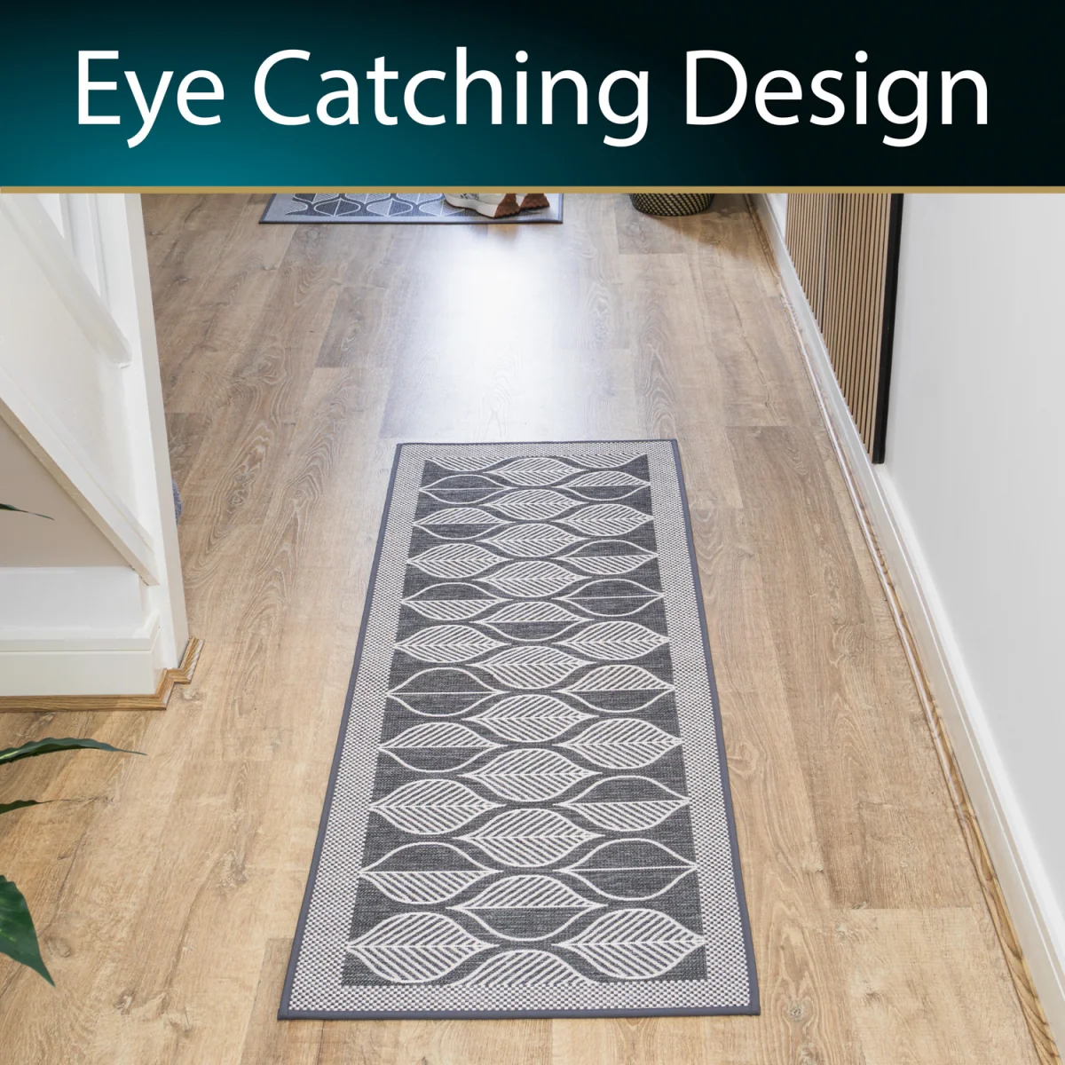 JVL Expression Machine Washable Entrance Runner - Grey – image 8