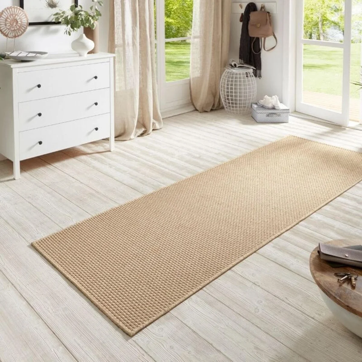 Nature Sisal Look Flatweave Indoor & Outdoor Runner Beige - Beige / 150.0cm – image 3